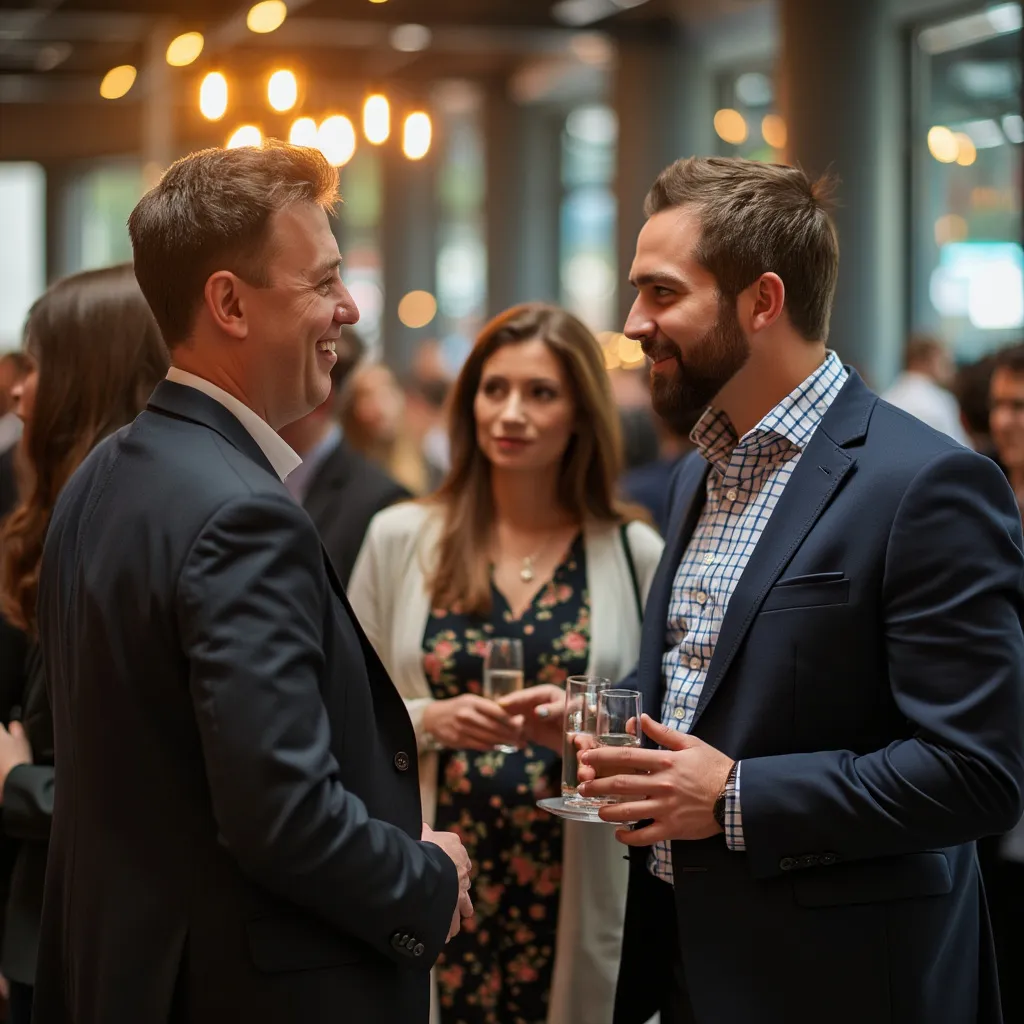 Networking empresarial en evento